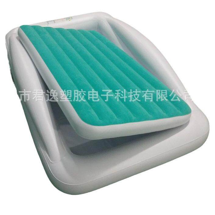 充气儿床安全栏可折婴叠便携充气婴幼儿NLR植绒床童儿充气床垫护