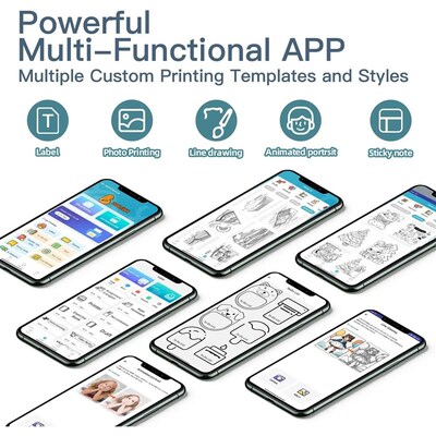 New D5 Label Printer Inkless Thermal Label Maker 12-57mm Pap