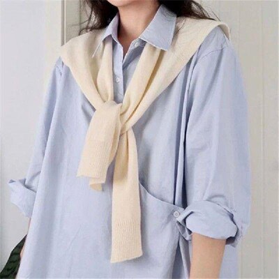 Korean Knitted Shawl Air-conditioned Room Female Blouse