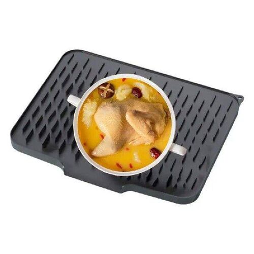 Silicone Dish Drying Mat Drain Pad Kitchen Pans Tableware