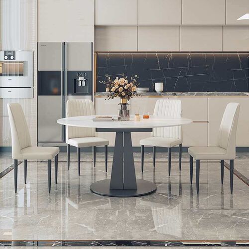 Ji and modern simple folding round table variable round rock