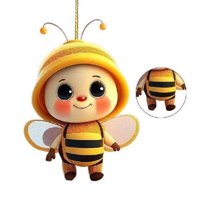 Acrylic Bees Decorations, Car Rear View Mirrorr Hangings