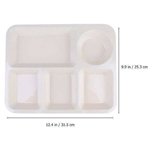 Separating Dish Divided Compartments Plate Practical