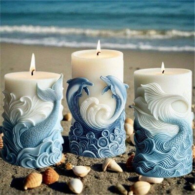 XX9B Ocean Themed Silicone Molds Soap Making Molds for