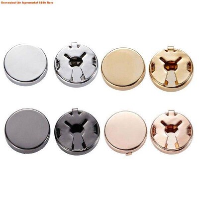 1 Pair Brass Round Cuff Button Cover Cuff Links for Wedding