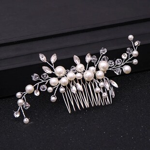 Hot Sale Silver Color Tiara Hair Combs For Women Bride Cheap