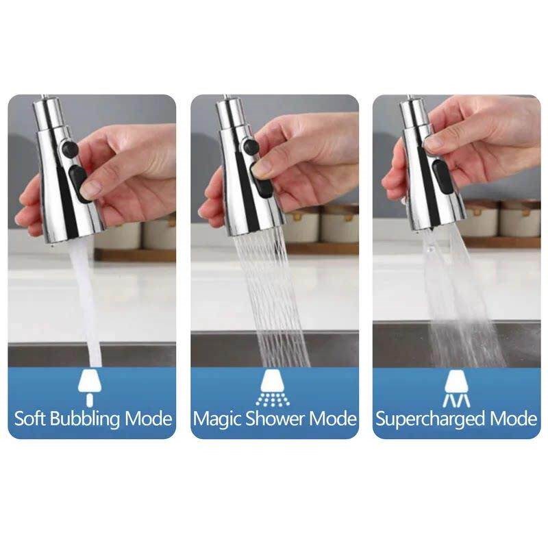 Universal 360 Rotate Kitchen Faucet Extender Aerator Plast - 实物图