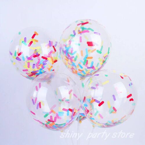 10/20pcs 12inch Confetti Balloons Ice Cream Mixed Color Ball