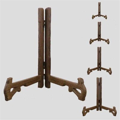 1Pc Display Rack Sturdy Wooden Plate Stand for Kitchen