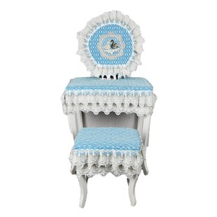 园形韩式镜子罩椭圆形盖巾弧形镜子罩盖布防尘保护罩布艺镜定制