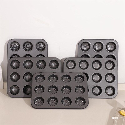 Cupcake Baking Tray Mold Egg Tart Muffin Cake Round Mould 模
