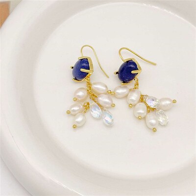 Vintage Baroque Super Fairy Freshwater Pearl Tassel Long Ear