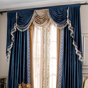 定制帘头窗幔帷幔法式欧式幔子客厅卧室窗饰自粘装饰家用轨道通用