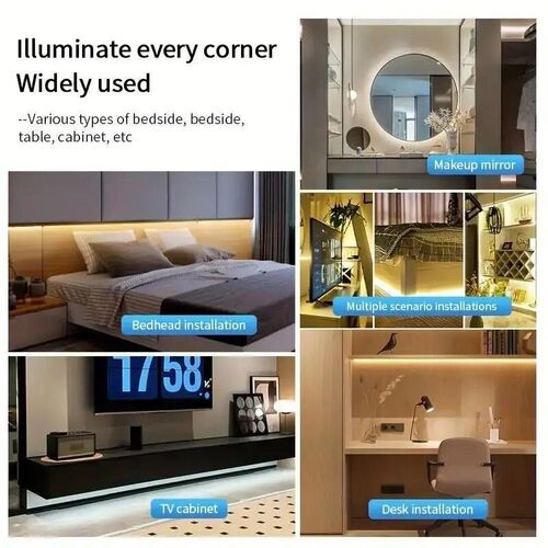 LED COB Light Strip Touch Dimmer Flexible Diode Tape 5V USB
