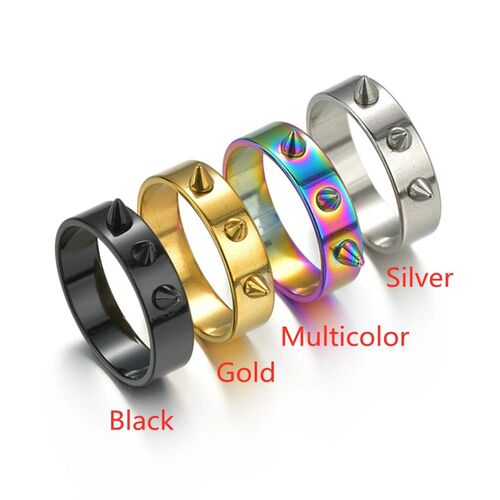 Hip Hop Self-defense Stainless Steel Ring Gothic Punk Style