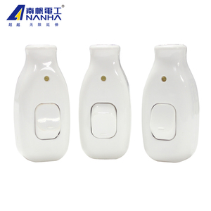 南帆电工 单线单控床头开关手捏按钮 家用迷你按压式灯开关 20个