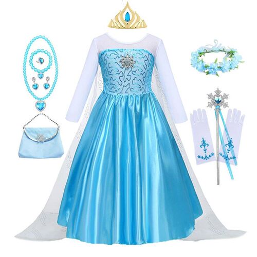 Kids Elsa Costume Girl Halloween Princess Cosplay Party