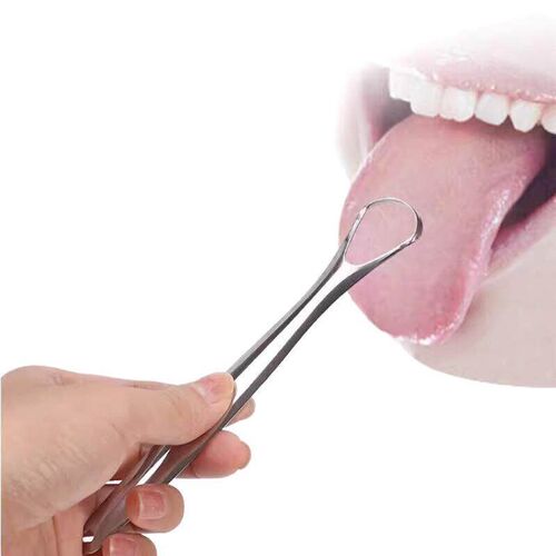 Stainless Steel Tongue Scraper for Removing Bad Breath, Adul