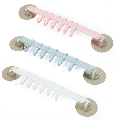 Adjustable Hook Rack Double Suction Cup Towel Rack Hanging S