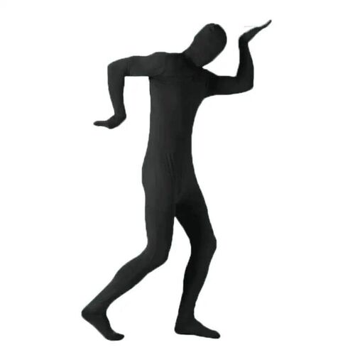 Spandex Stch Full Jumpsuit for Men and Women,Black Zentai