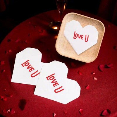 Heart Napkins Red Heart Napkins Decorative Paper Hand
