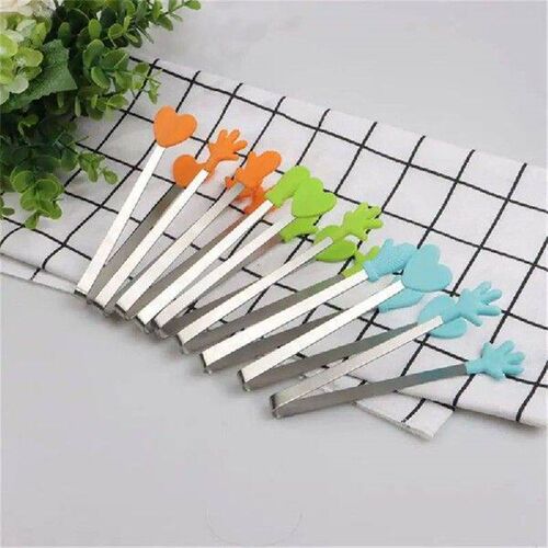 Silicone Clip Stainless Steel Mini Kitchen Clamp Ice Clip