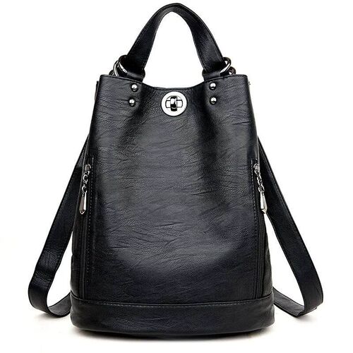 High Quality Soft Leather Bagpack Women Fashion Anti-theft B
