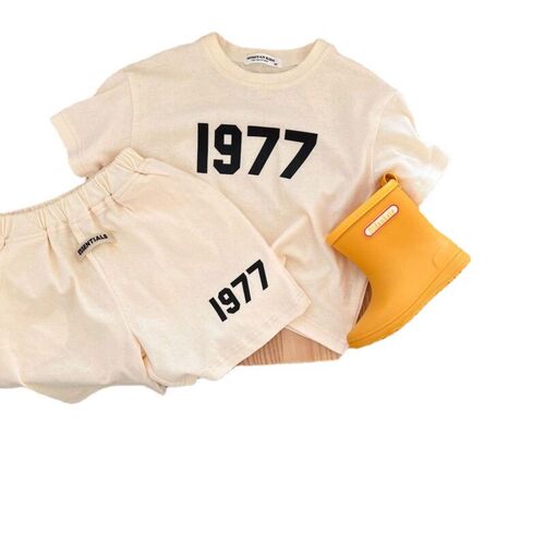 Childrens Cotton Suit Summer New Boys and Girls Digital Sho