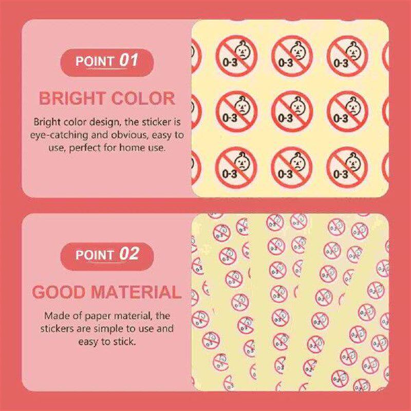 1000 pcs Not Allowed Baby Sticker Adhesive Stickers Toy - 实物图