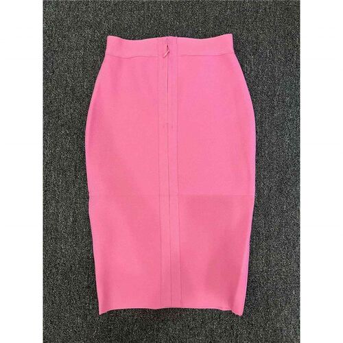 60CM Knee Length Summer Bandage Skirts For Women Candy Color