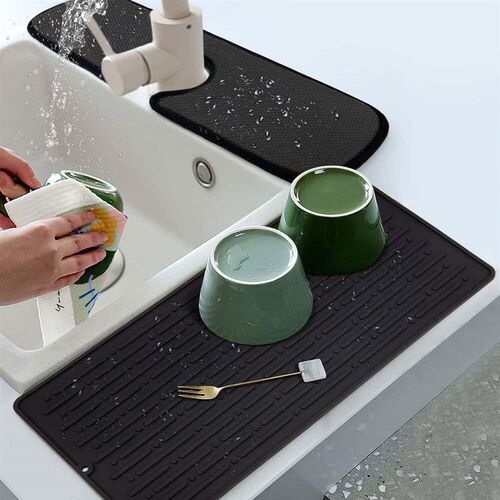 Faucet Wraparound Splash Catcher Absorbent Mat Dish Drying P