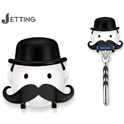 Moustache Shape Plastic Shaver Holder Bathroom Washroom