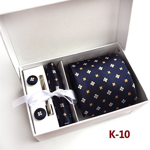 necktie cufflinks Tie clip hanky men suit 4 sets gift 领带