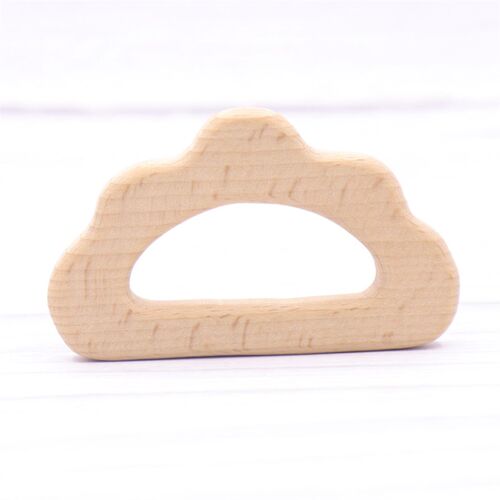 1pcs Baby Animal Natural Beech Teething Wooden Teether Roden