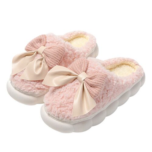 Butterfly-stomping Cotton Slippers For Women, Thick-soled In