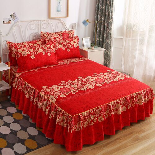 [bilateral Bed Skirt A Pair Of Pillowcases] Korean Version O