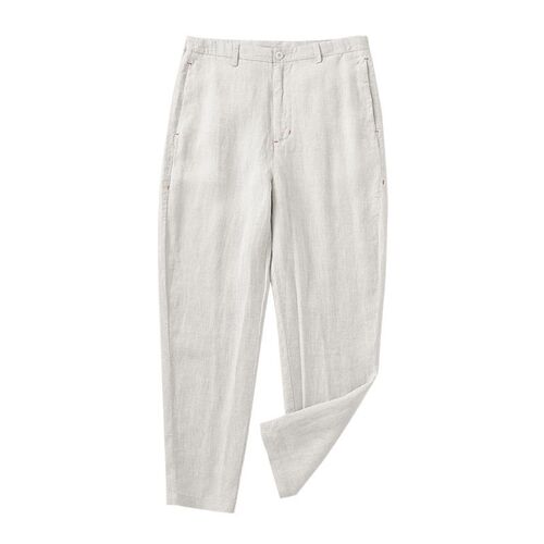 2025 Linen Pants Four-color Casual Cropped Pants Loose Breat