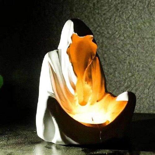 Ghost Wizard Figurines White Cloak Faceless Ghost