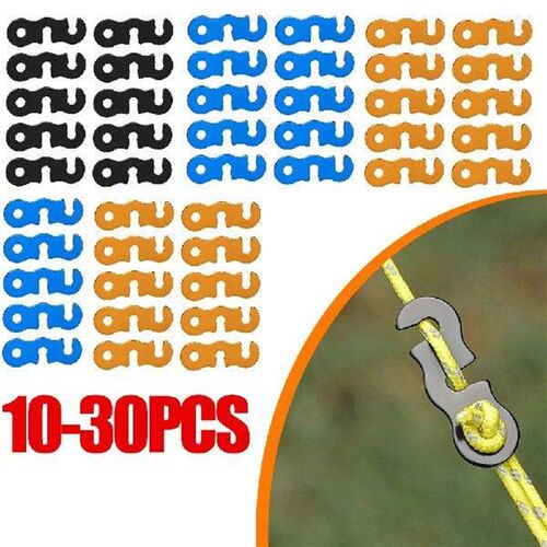30-10pcs Adjustable Camping Tent Cord Rope Buckle S Type