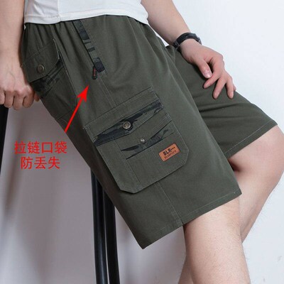 Mile-age Mens Five-point Pants Large Size Loose Cotton Casu