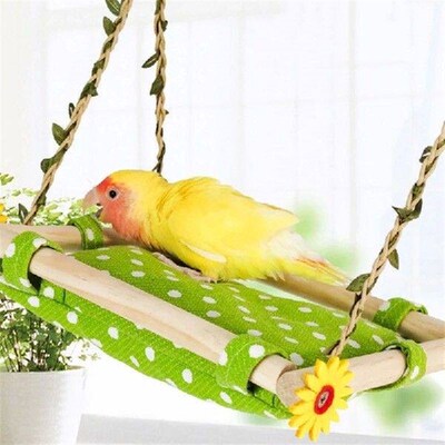 Birdcages Mounted Bed Parrot Standing Perch Hangable Bed