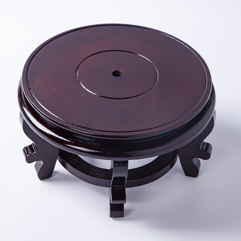 圆形花瓶酒坛花盆鱼缸底座压缩木质高脚花架实木工艺品摆件底托,家居饰品,木雕,淘宝优惠券,粉丝福利购,淘宝优惠卷