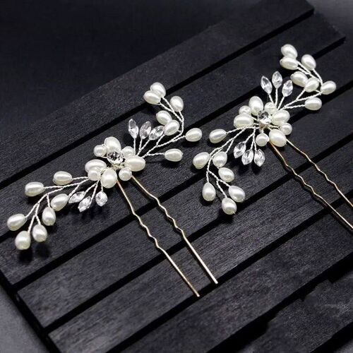 Crystal Pearl hairpin Hair Vine Tiaras Head piece Hair Comb