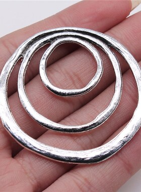 WYSIWYG 1pcs 49x51mm 3-Layer Circles Charms Pendant For Jewe
