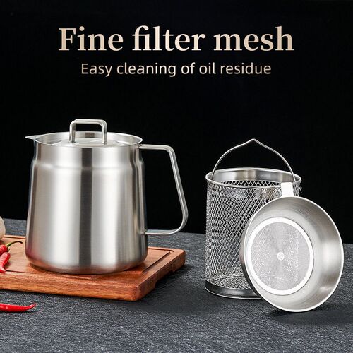 Large-capacity kitchen oil pot for home use