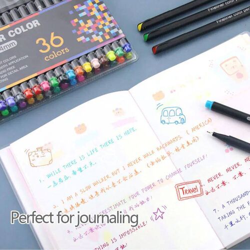 12 PCS Fineliner marker pen Manga color pen for lettering 0.