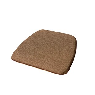 中式麻布绑带坐垫纯色U型马蹄形棉麻防滑透气餐椅垫可拆洗椅垫子