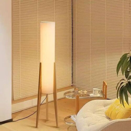 Nordic Retro Solid Wood Living Room Floor Lamp, Fabric Origi