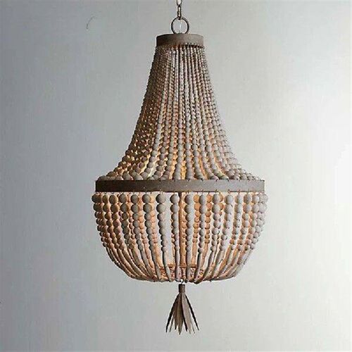 Chandelier Dining French Country Wood Hanging Lamp Fixture