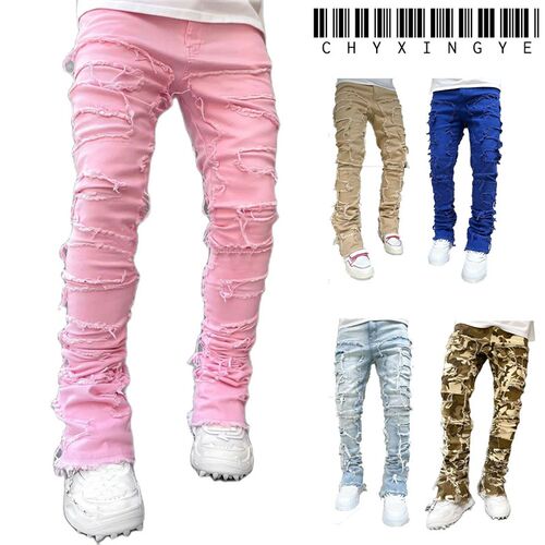Sreetwise Sretch Patch Jeans For Men Bottom Baggy Mens Clot